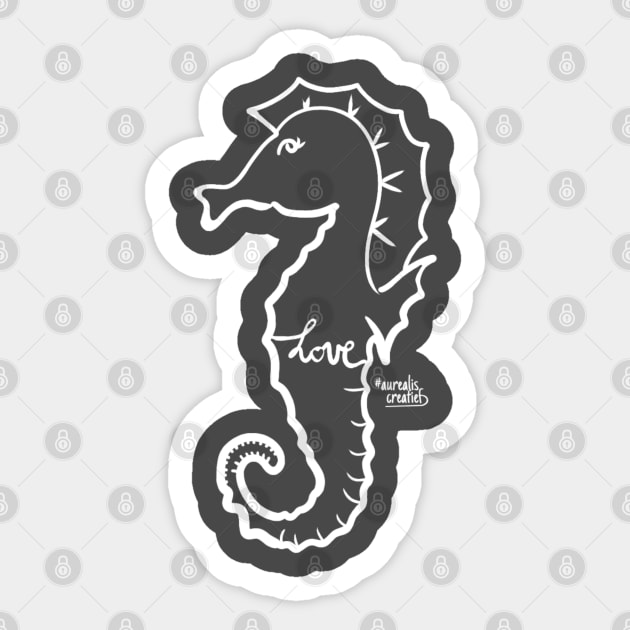 Seahorse love Sticker by Aurealis